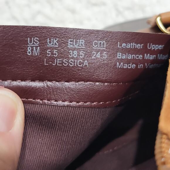 NEW Franco Sarto Jessica Bootie Leather Brown Boots womens size 8 - Picture 7 of 7